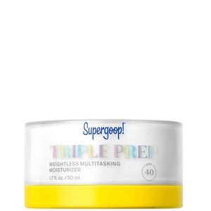 Supergoop! Triple Prep Weightless Moisturizer SPF 40 — White & Yellow